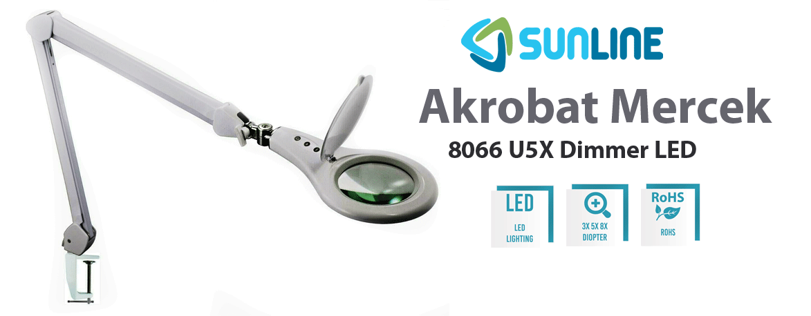 Sunline 8066U 5X Dimmer LED Akrobat Mercek