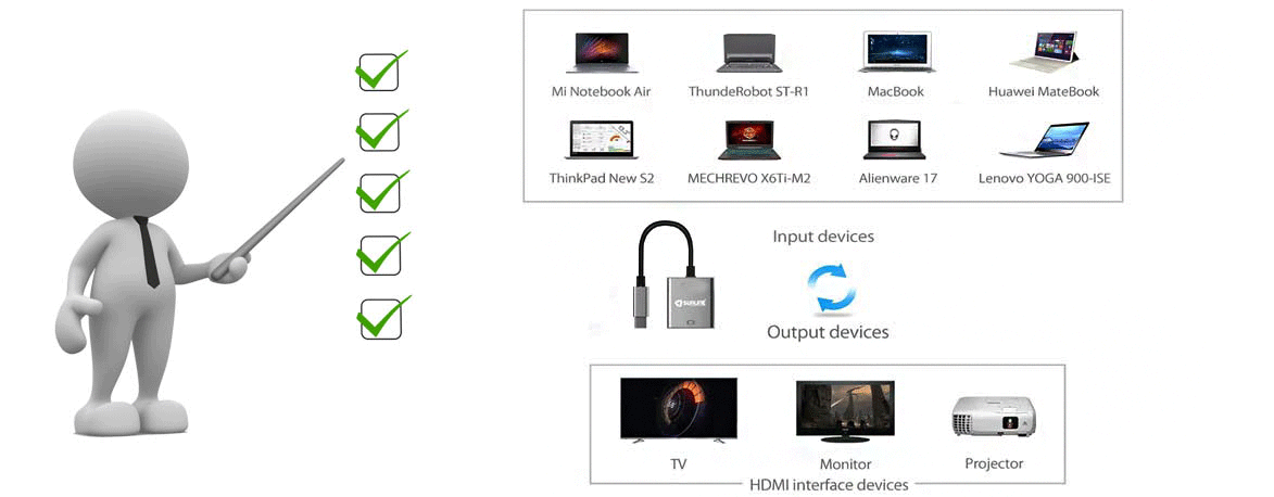 Sunline 170666 Type-C USB Type-C/HDMI Dişi Dönüştürücü