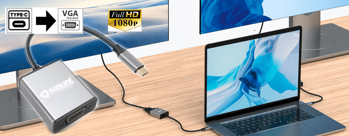 Sunline 170668 Type-C USB 3.1 Type-C/ VGA Dönüştürücü