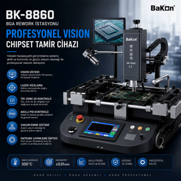 BGA Rework İstasyonu BK-8860 Profesyonel Vision Chipset Tamir Cihazı