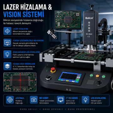 BGA Rework İstasyonu BK-8860 Profesyonel Vision Chipset Tamir Cihazı