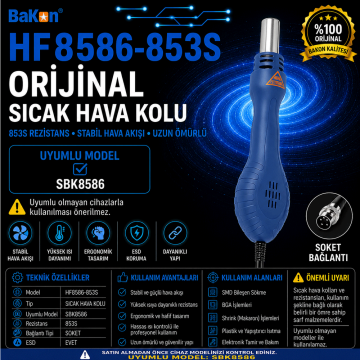 Bakon HF8586-853S Sıcak Hava Üfleme Kolu