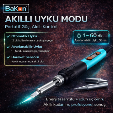 Bakon BK606 Isı Ayarlı Portatif  Dijital 90W Kalem