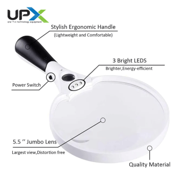 UPX 605B Led Işıklı El Büyüteci