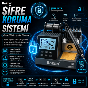 Bakon BK601S Intelligent Havya İstasyonu 90 Watt