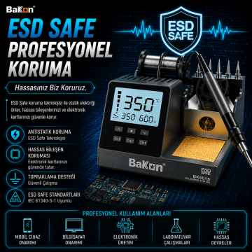 Bakon BK601S Intelligent Havya İstasyonu 90 Watt