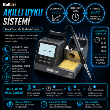 Bakon BK601S Intelligent Havya İstasyonu 90 Watt