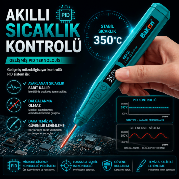 Bakon BK210 Akıllı Sıcaklık Kontrollü Kablosuz Havya İstasyonu