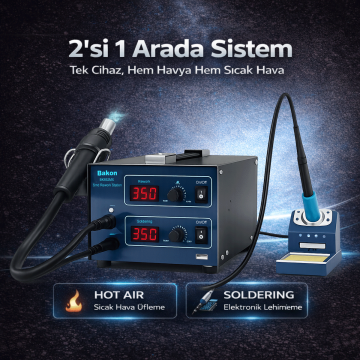 BAKON 852MX C210 Lehimleme ve Sıcak Hava İstasyonu – 1000W