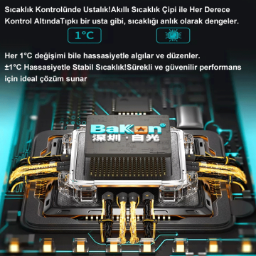 Bakon BK605S 60W Ayarlı Analog Kalem Havya
